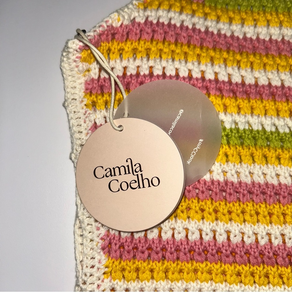 NWT REVOLVE Camila Coelho Open Stitch Rhea Dress in rainbow VIRAL XS - Picture 9 of 13